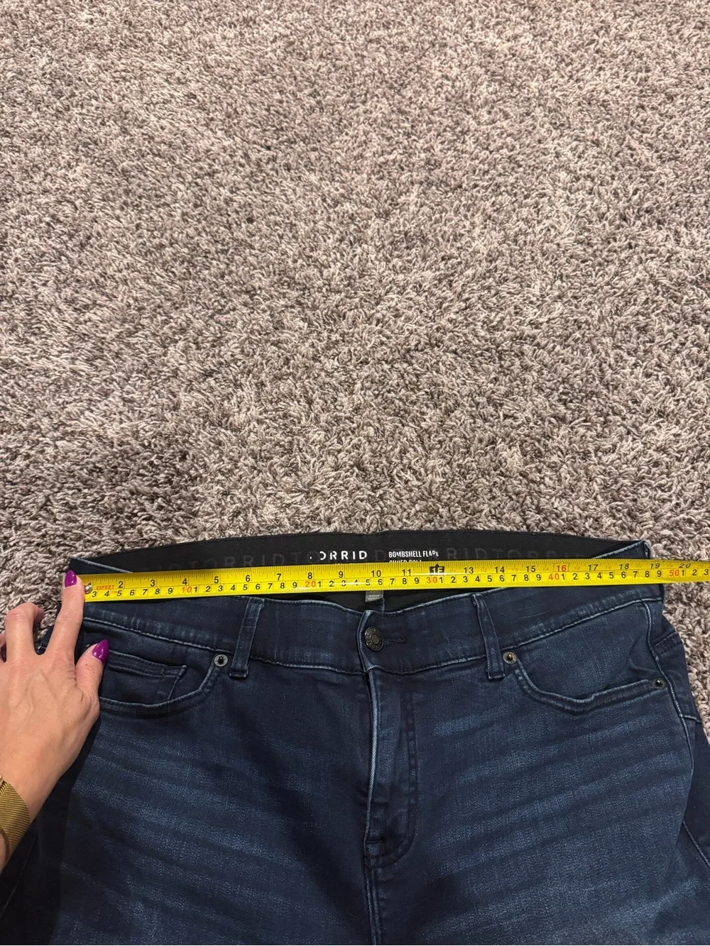 Torrid Bombshell Flare Super Soft Dark Wash Denim Jeans High Rise Size 20R $90